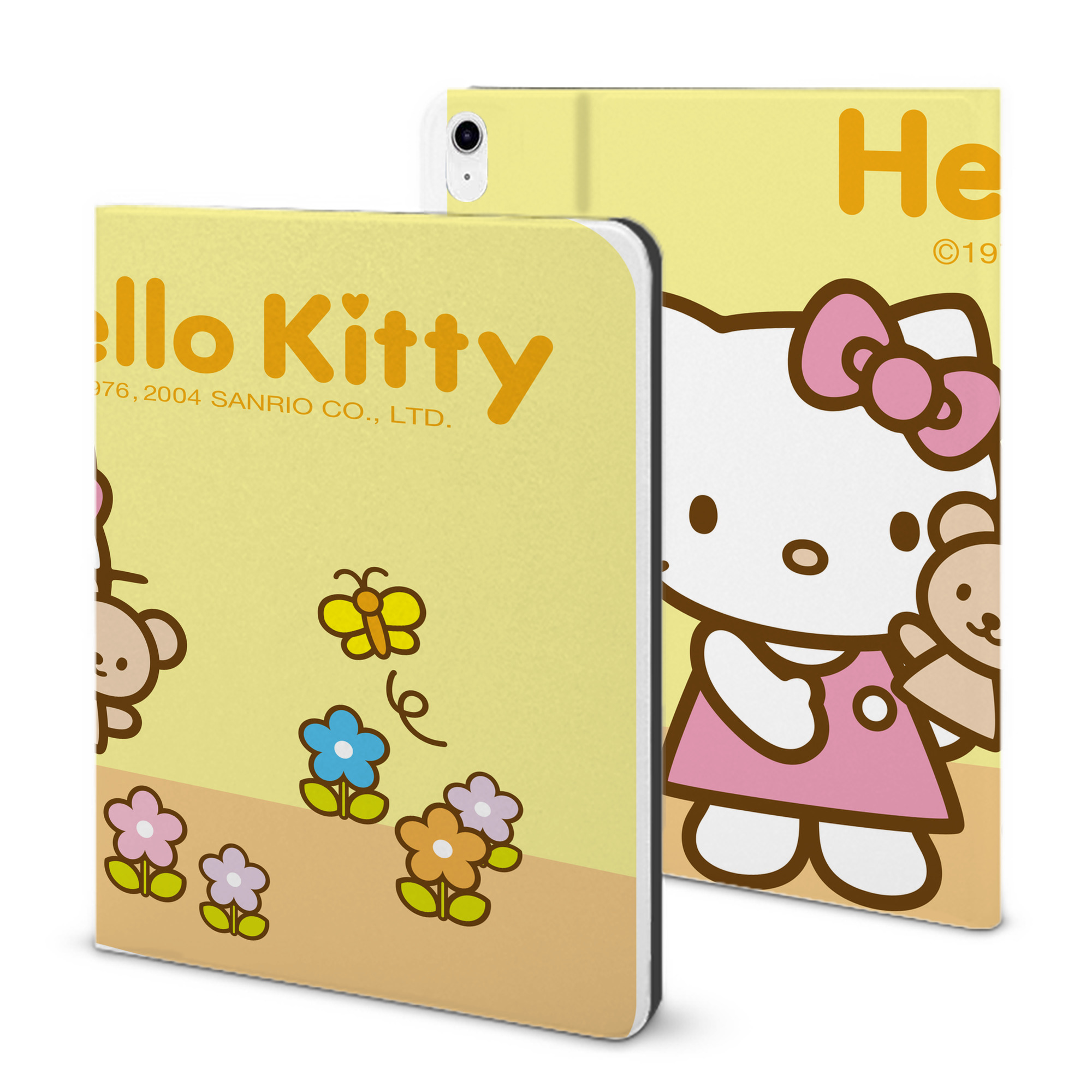 （画像用） Hello Kitty ハローキティ IPad ケース ブック型 PUレザー TPU 耐衝撃 軽量 薄型 ペン収納なし 全面保護 IPad 各モデル対応